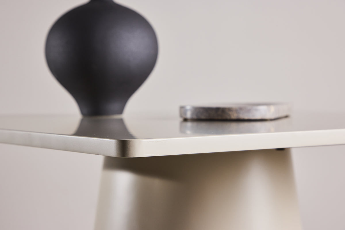 Eettafel Cubo – Vierkante design eettafel 80x80 cm in Beige