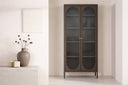Vitrine Belano - Met 2 deuren en gegolfd glas
