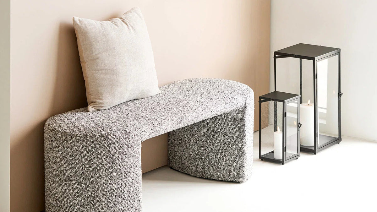 2-delige lantaarnset Felli - met zwart metalen frame