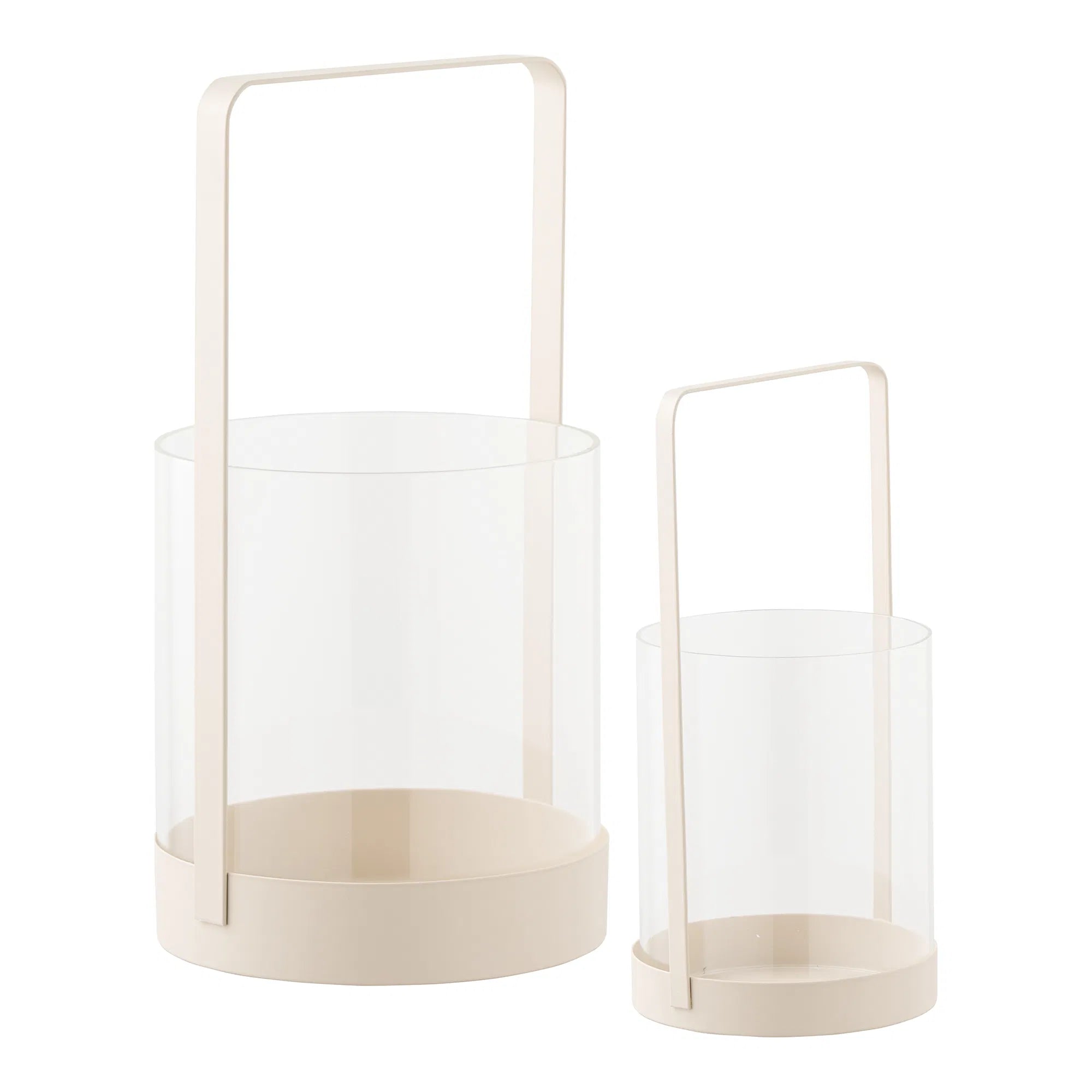 Kaarshouder Narviona – vervaardigd uit Metaal en glas (set van 2)