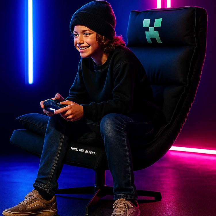 Minecraft Gaming-fauteuil „CreeperSpin“ – met 360° draaifunctie & verstelbare rugleuning