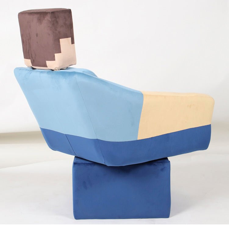 Minecraft draaistoel „Steve“ – met armleuningen & hoofdsteun