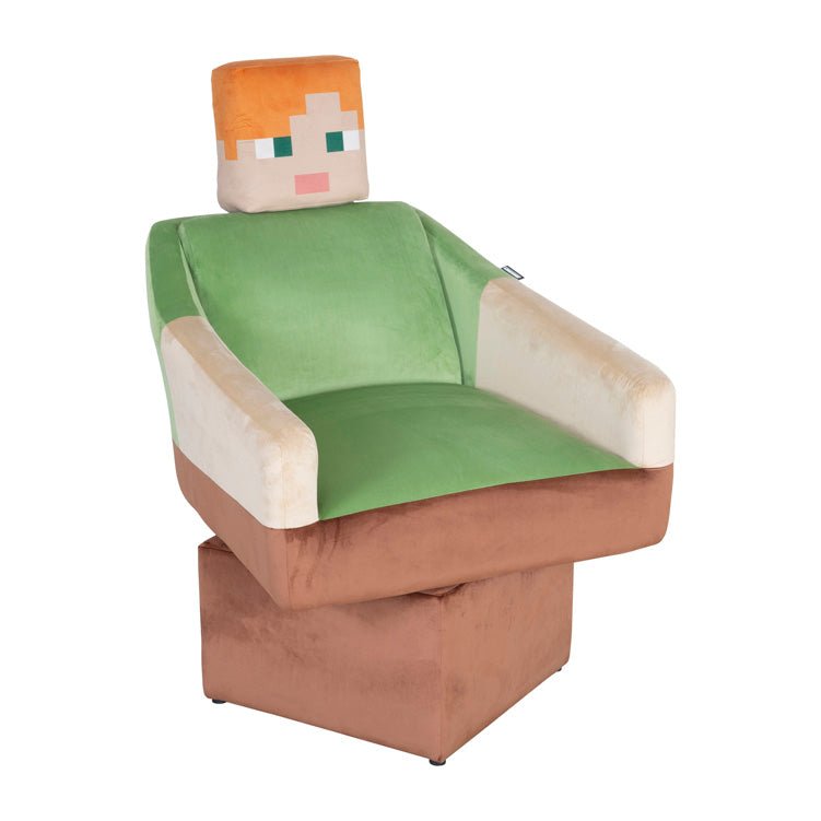 Minecraft draaistoel „Alex“ – met armleuningen & hoofdsteun
