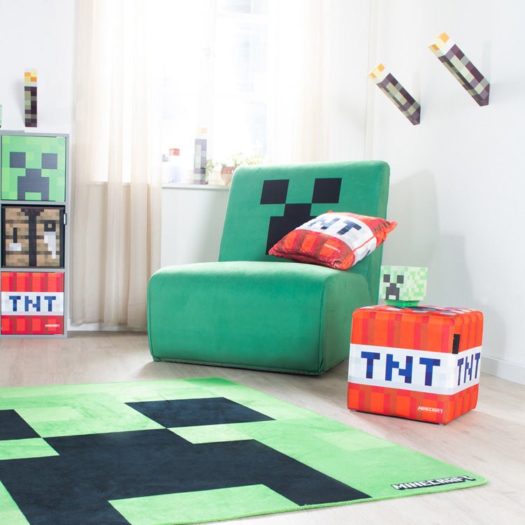 Minecraft draaistoel „Creeper“ – met 360° draaifunctie & bekleding