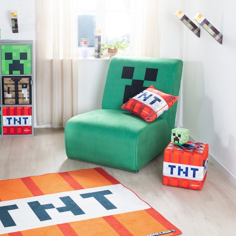 Minecraft draaistoel „Creeper“ – met 360° draaifunctie & bekleding