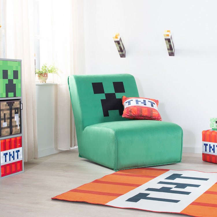Minecraft draaistoel „Creeper“ – met 360° draaifunctie & bekleding