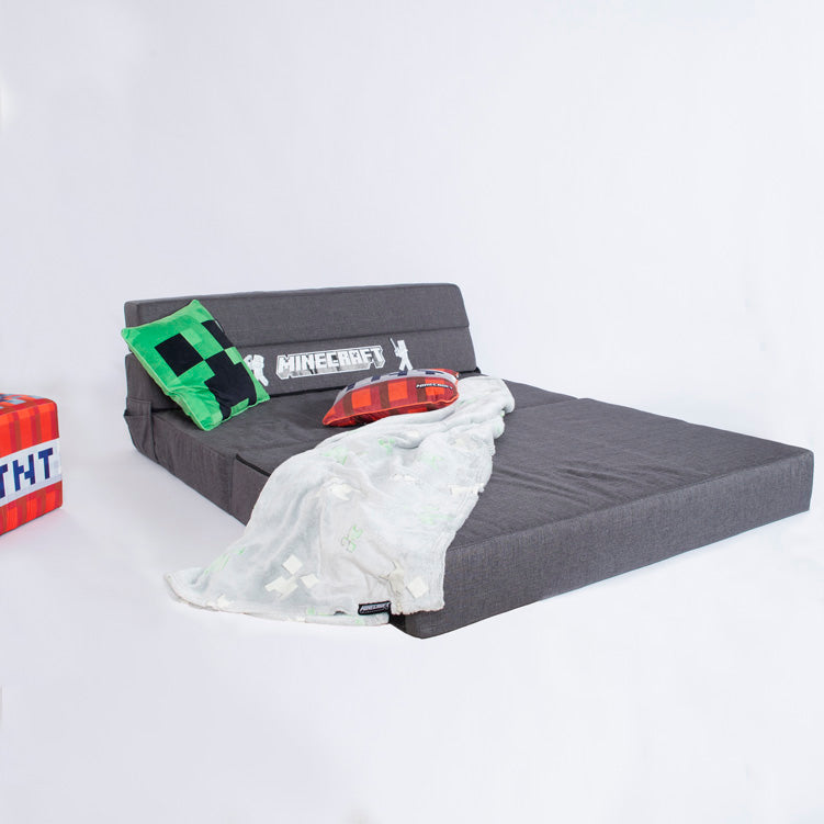 Minecraft klapbank "SleepCube" – uitschuifbaar & passend bij het kinderbed
