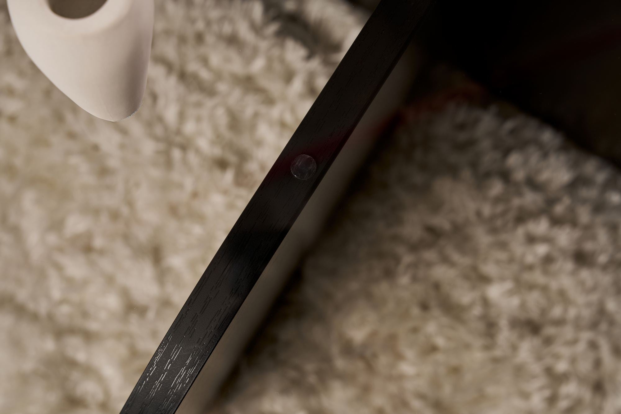 Salontafel Rovida - met ronde glazen plaat in 2 varianten