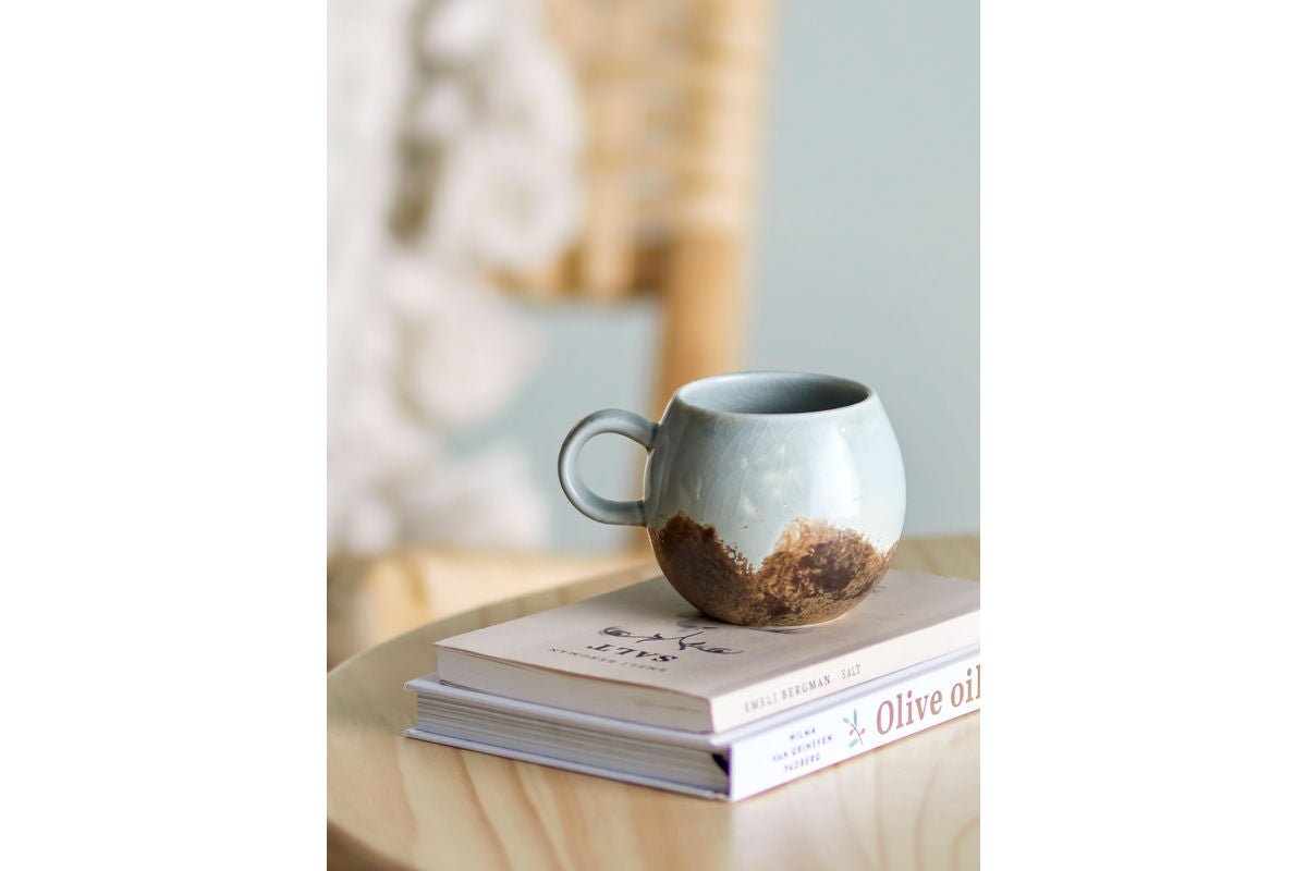 Ontbijtset Liora – steengoed met gestructureerde glazuur (12-delig)