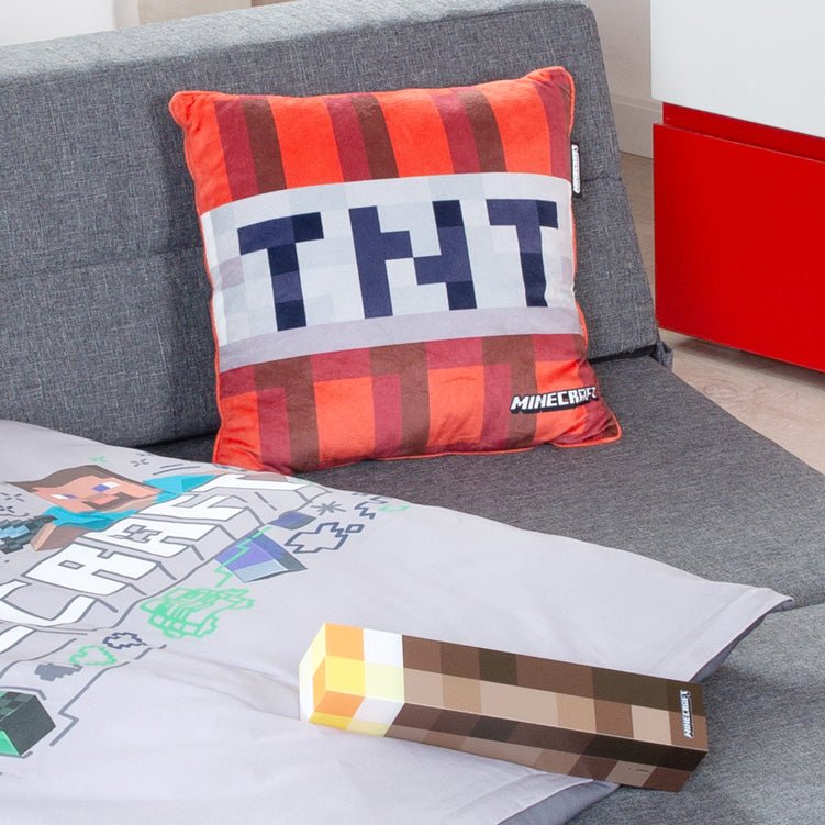 Minecraft decoratieve kussens „TNT Plush“ – met vulling & fluweeluitstraling