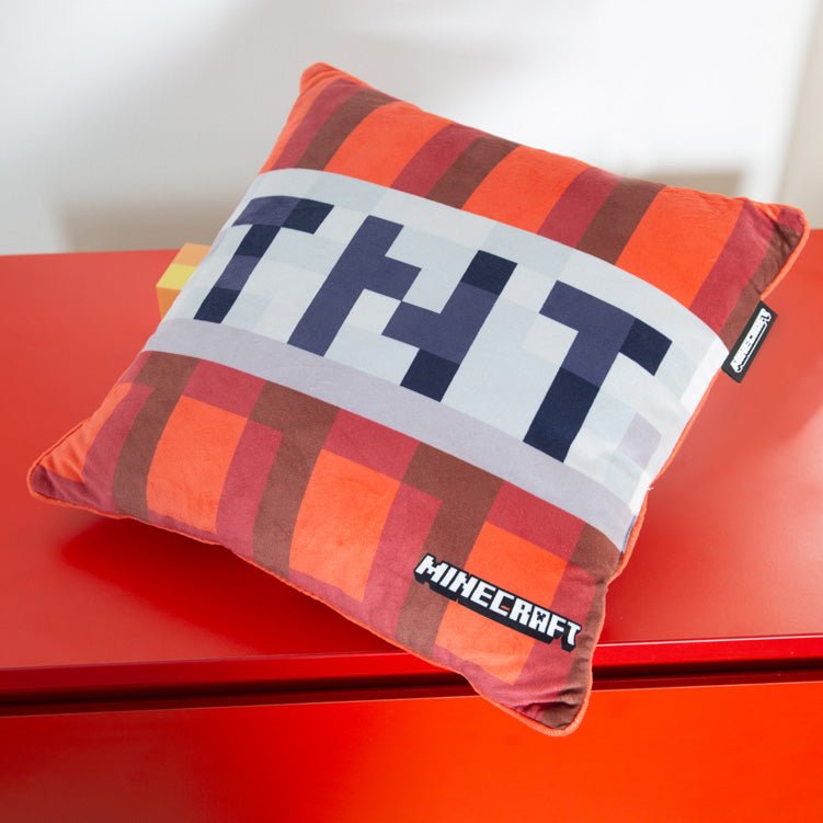 Minecraft decoratieve kussens „TNT Plush“ – met vulling & fluweeluitstraling