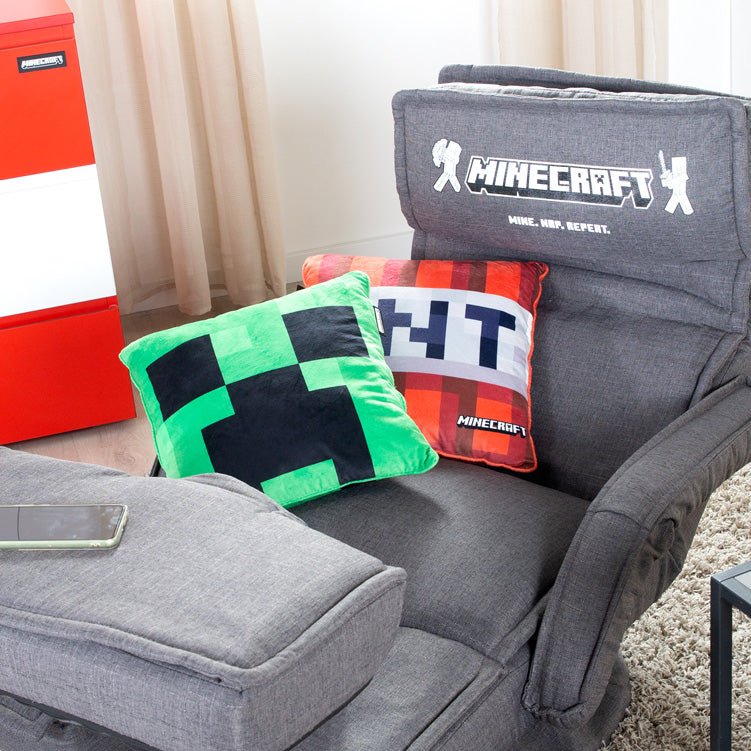 Minecraft decoratiekussen „Creeper Plush“ – met vulling & fluweeluitstraling