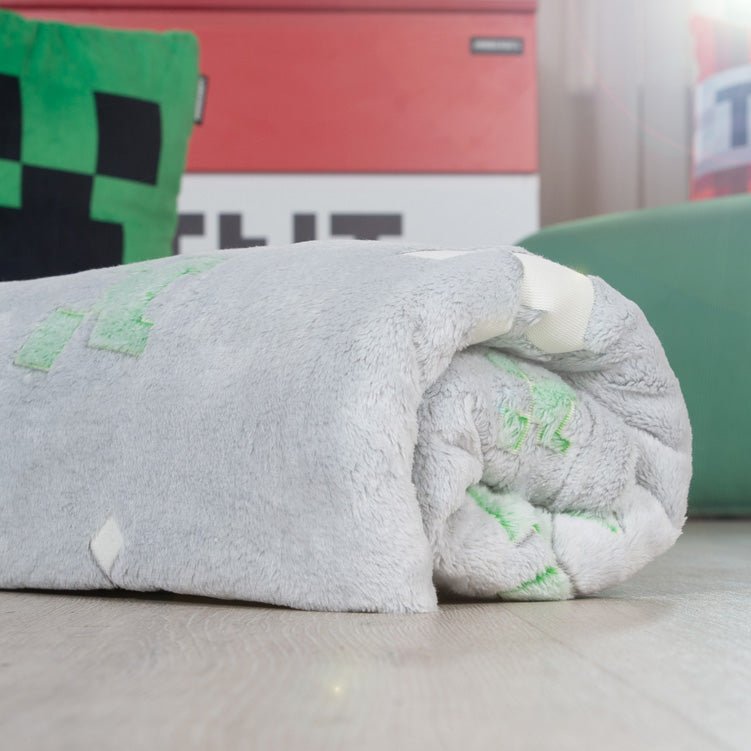 Minecraft knuffeldeken „Glow“ – met glow-in-the-dark effect & zachte fleece