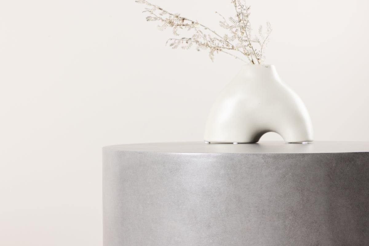 Tuin bijzettafel India - Ø60 van aluminium in de kleur Grijs