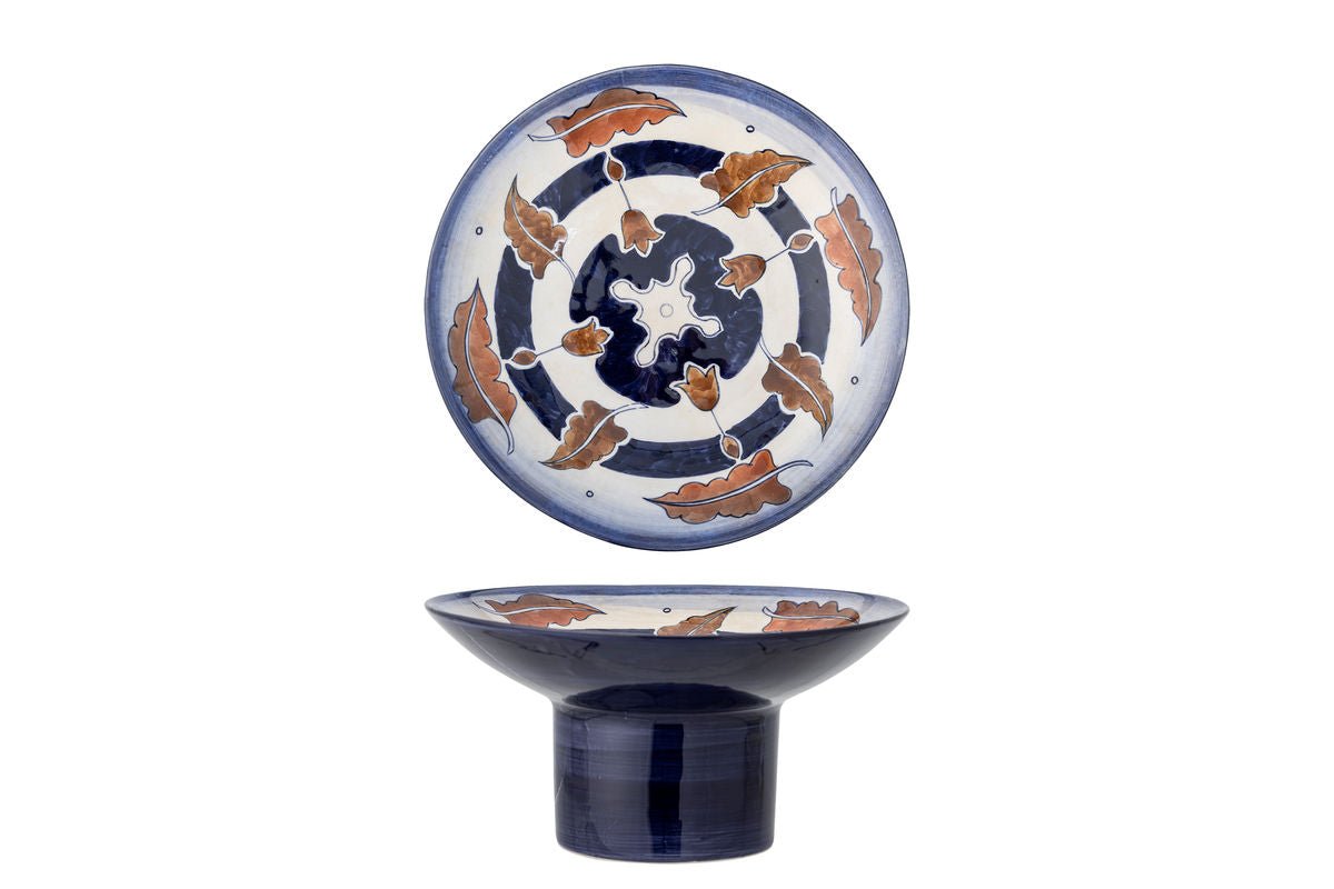 Voetenschaal Selma – decoratief aardewerk met natuurmotief