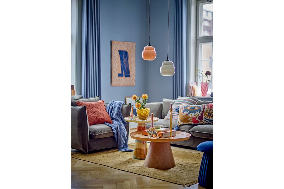 Bloempot Solina – mondgeblazen glas in warm geel