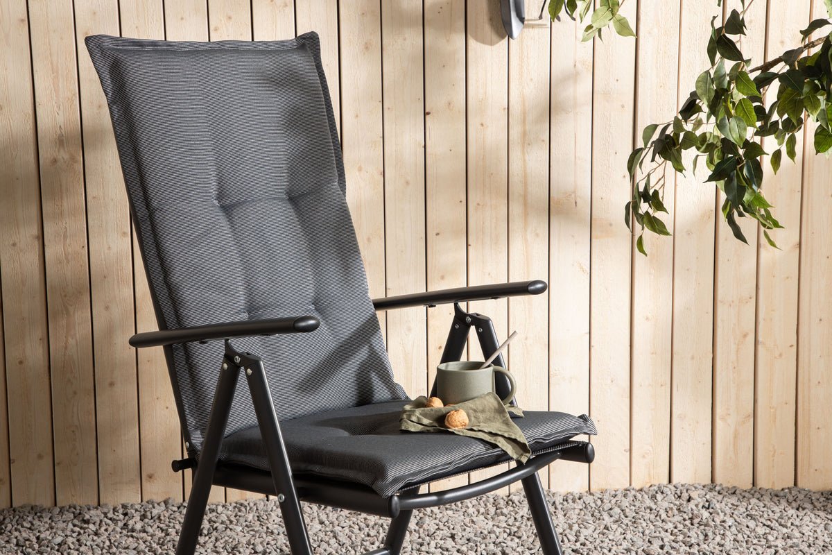 6er Set - Stuhlkissen Philly aus Polyester in Grau, Rot