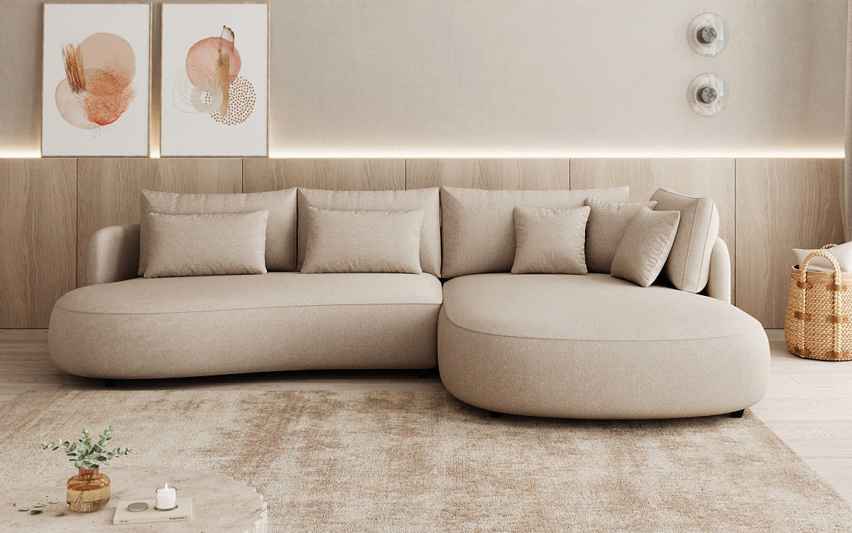 Designer hoekbank Ando Mini in structuurstof