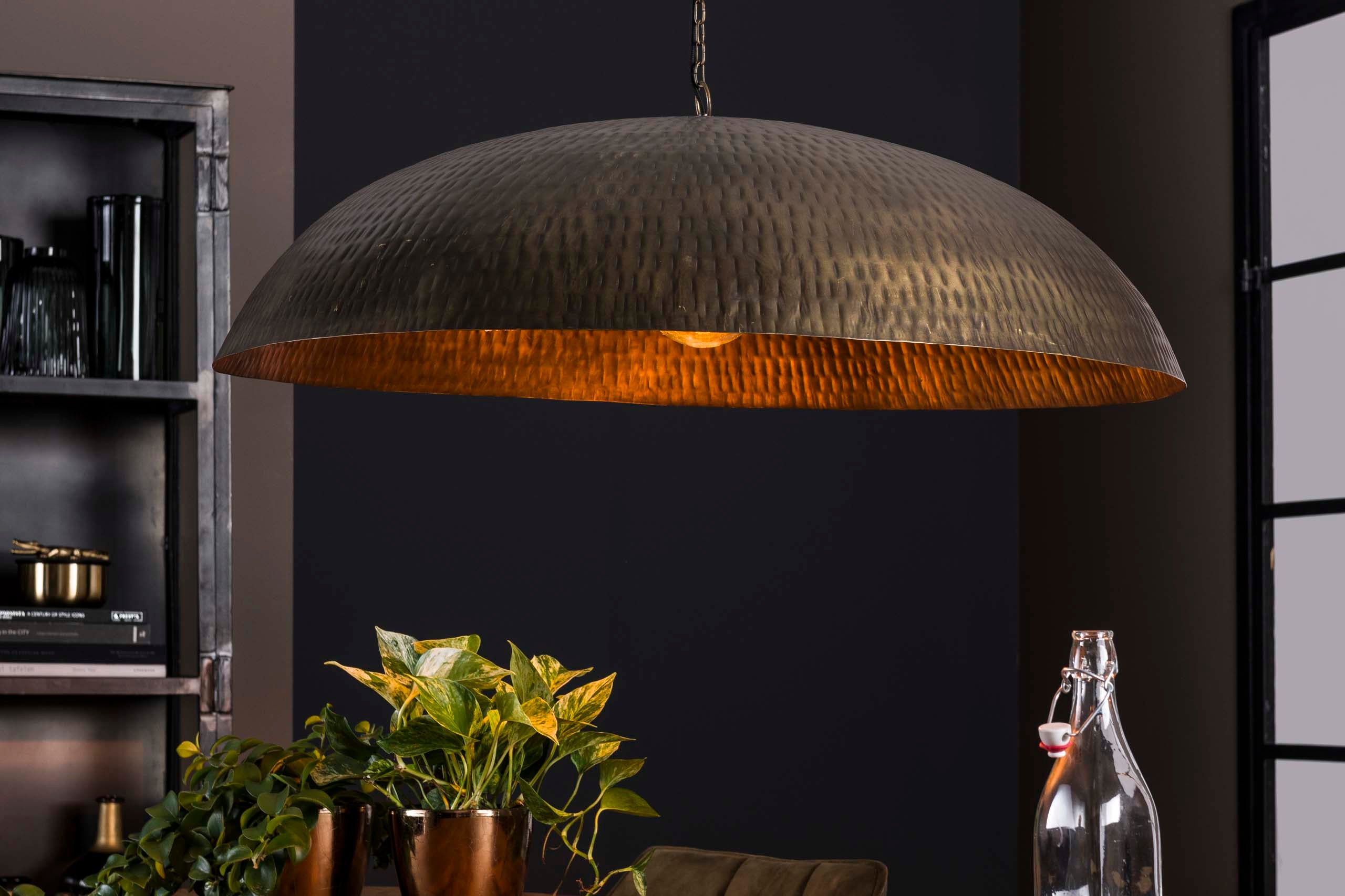 Hanglamp „Lykos“ – Met antieke bronzen afwerking van metaal