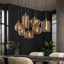 Hanglamp Astralis – met handgemaakte lampenkappen van glas