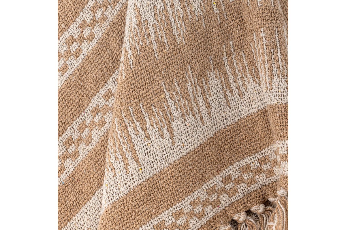 Plaid Malia - Bruin, van gerecycled katoen