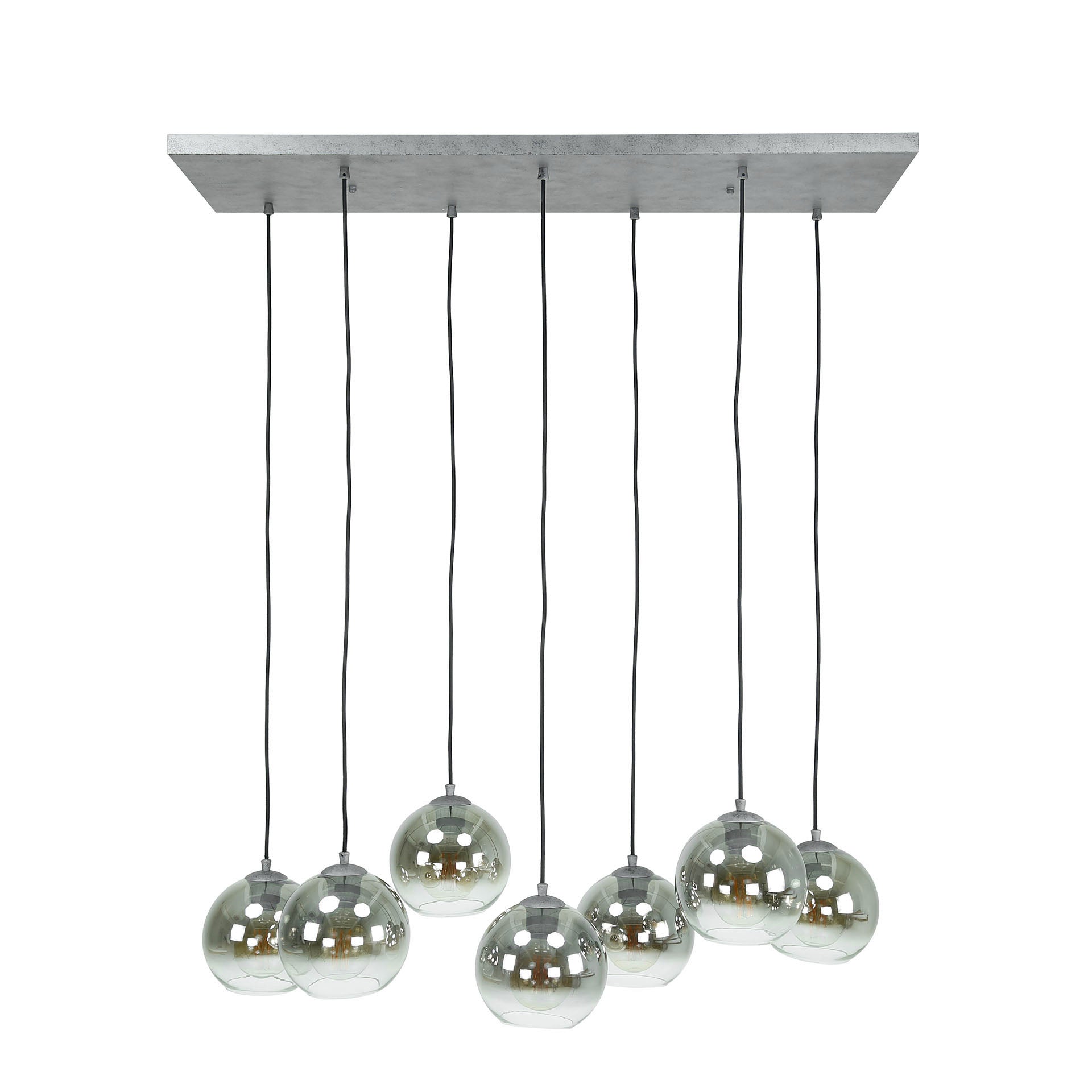 Hanglamp „Clarus“ – rookglas met kleurverloop en metalen armatuur