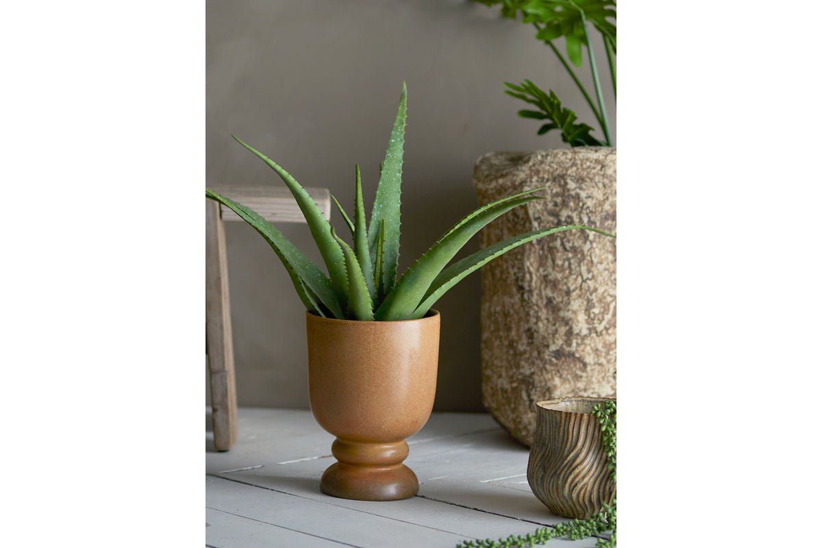 Bloempot „Terraea“ – Bruin steengoed