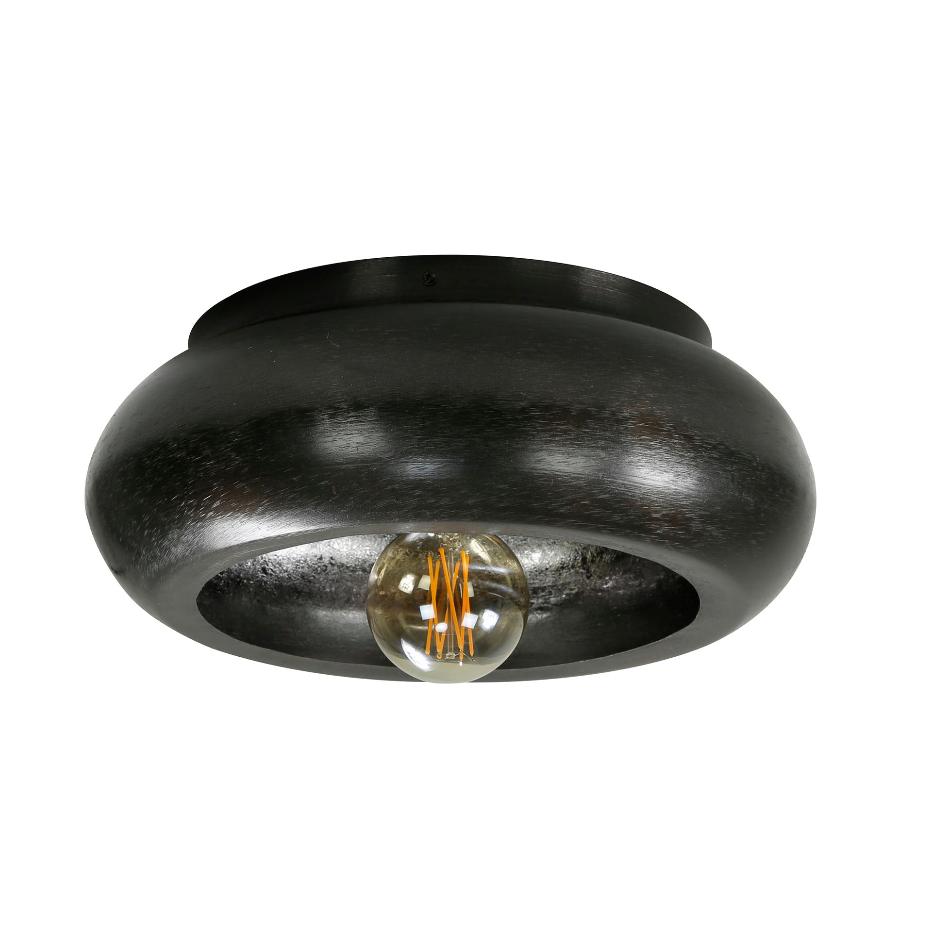 Plafondlamp „Sky“ – metalen lamp in zwartnikkel