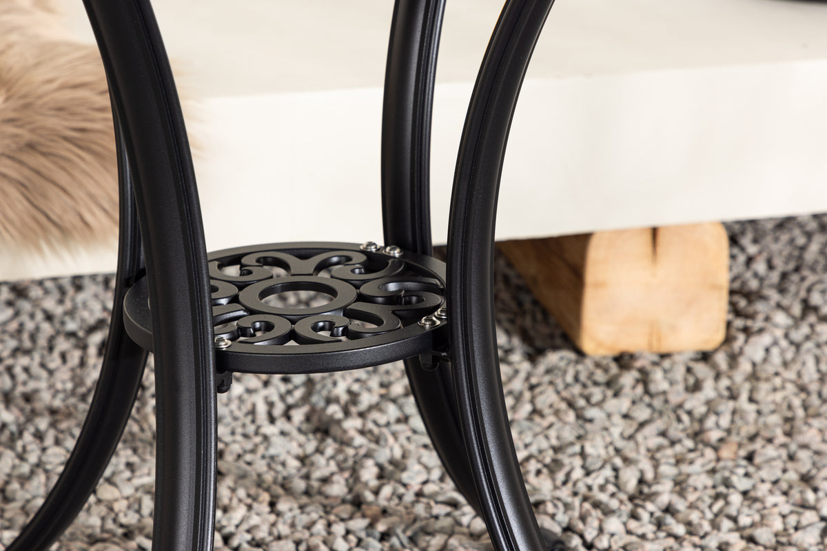 Salontafel Lejla - Ø60 met bruin tafelblad van vezelcement