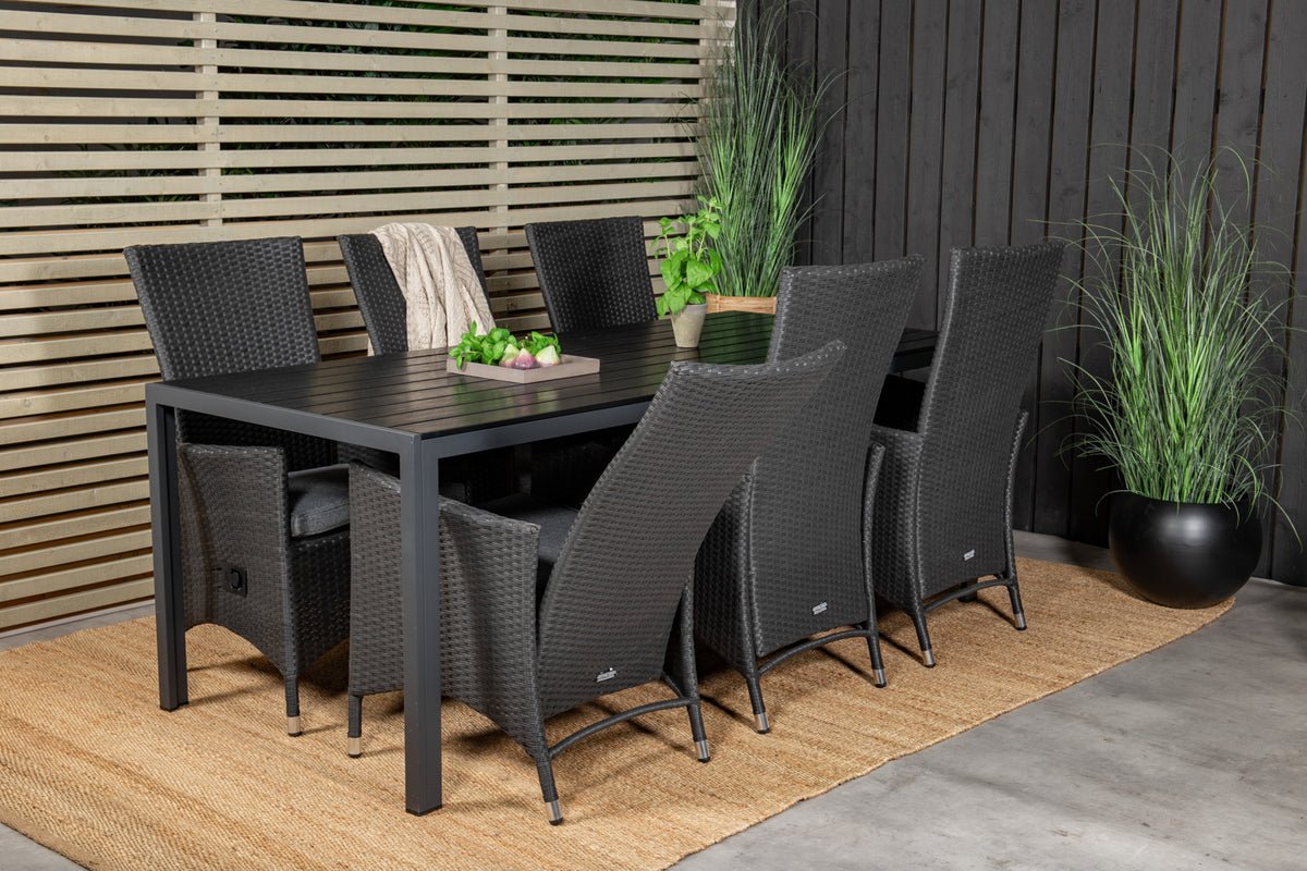 2-delige set - Venezia tuinstoel in rotanlook in Zwart, Wit of natuurtint