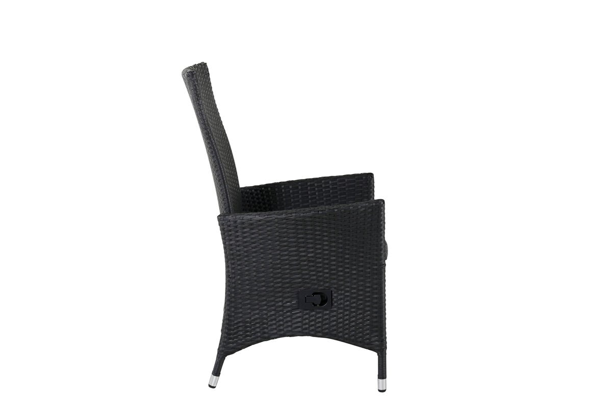 2-delige set - Venezia tuinstoel in rotanlook in Zwart, Wit of natuurtint