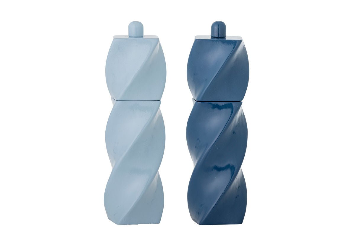 Zout- & Pepermolen Omve – Blauw gelakt hout in modern design (set van 2)
