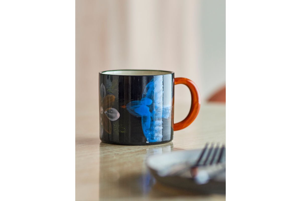 Tassenset Alina – Met de hand beschilderde motieven in levendige kleuren (2-delige set)