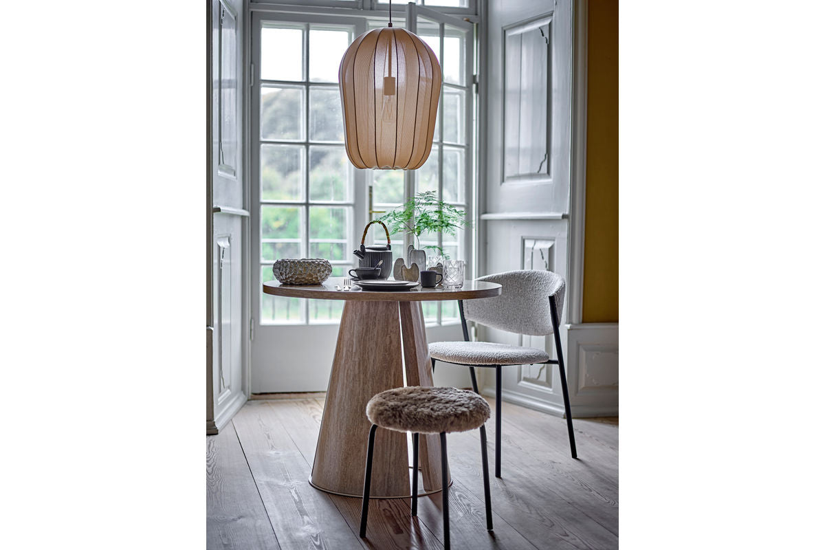 Eettafel Travio – Rond ontwerp in travertijn-look