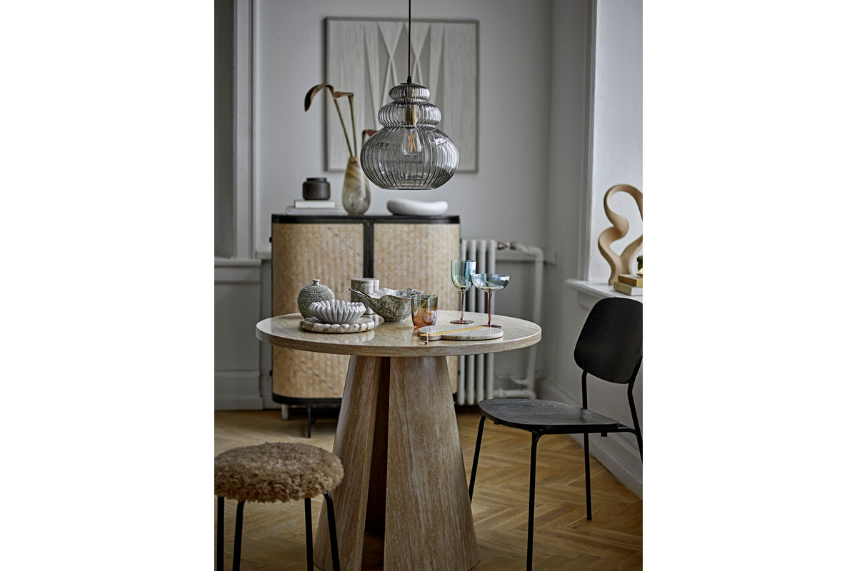 Eettafel Travio – Rond ontwerp in travertijn-look