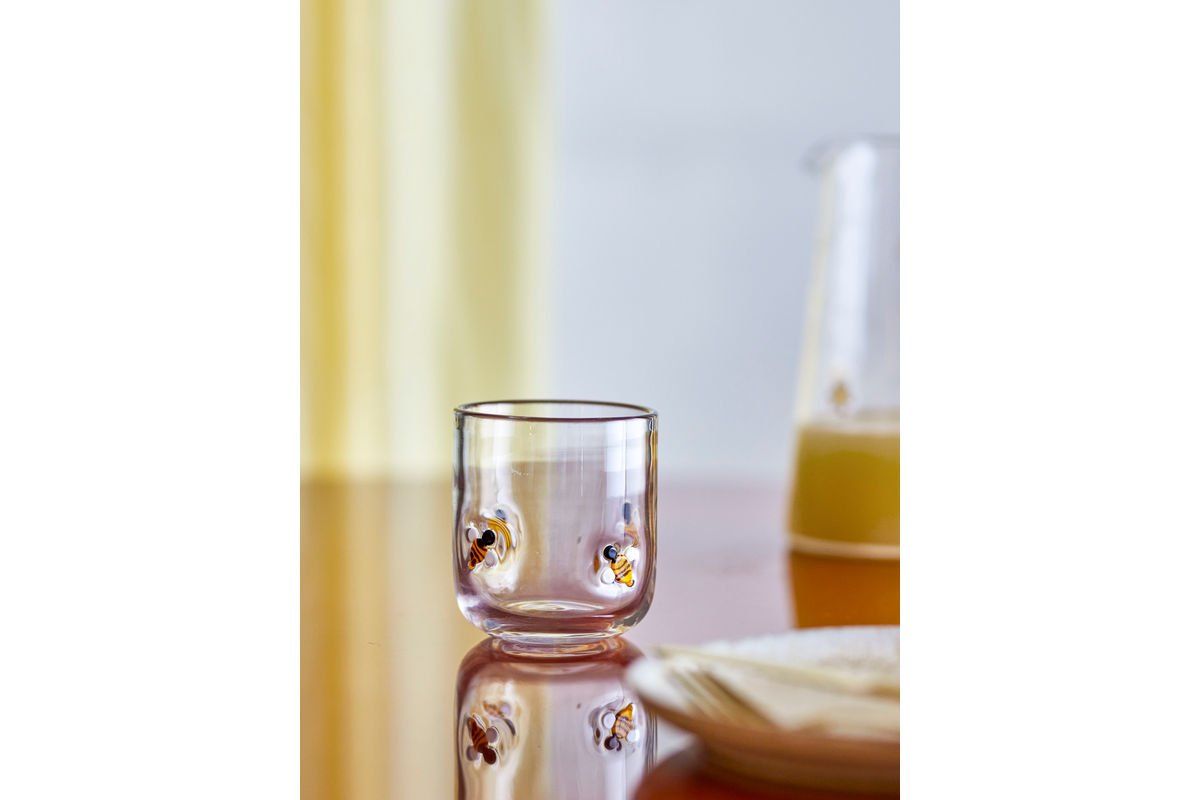 Drinkglas Mellia – Helder glas met florale reliëfdetails (set van 2)