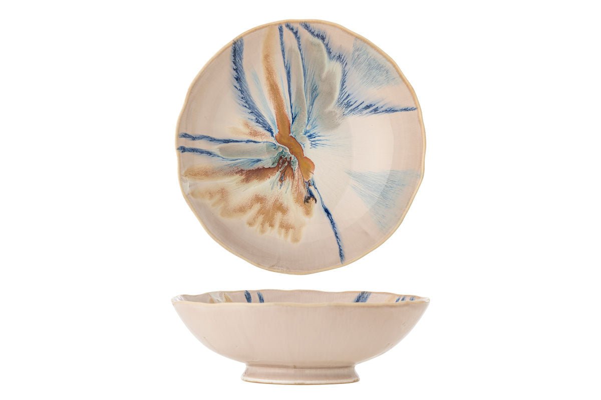 Schaal Elora – steengoed met reactieve glazuur in zachte natuurtinten