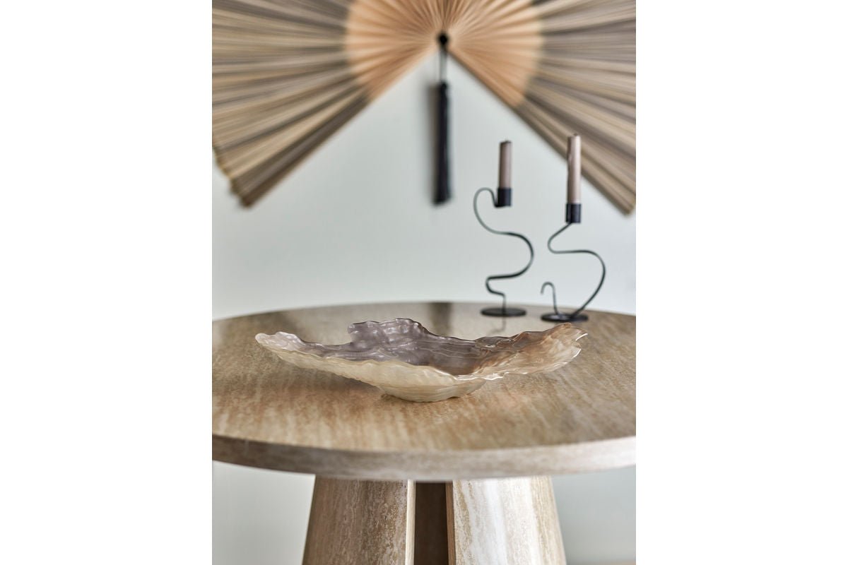 Schotel Akuri – van glas in natuurkleur met organische vorm