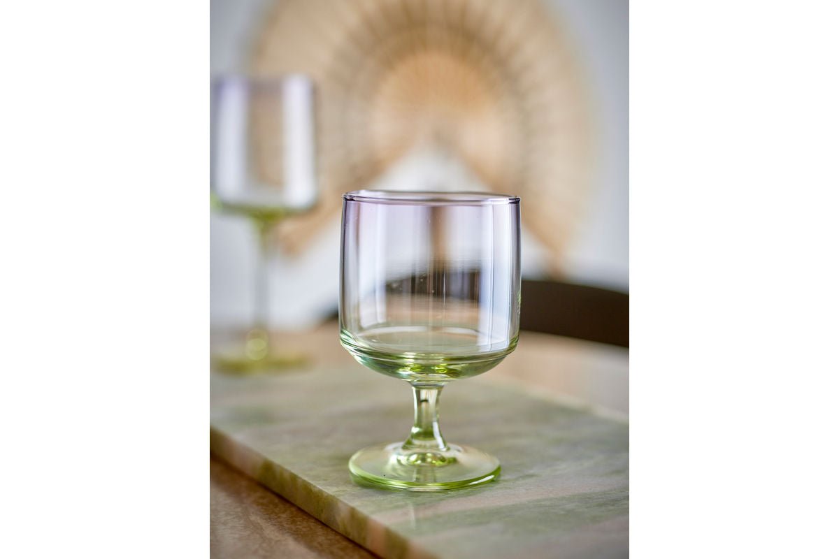 Drinkglazen Olijfboom – met zacht afgeronde kelk in zacht violet (set van 6)