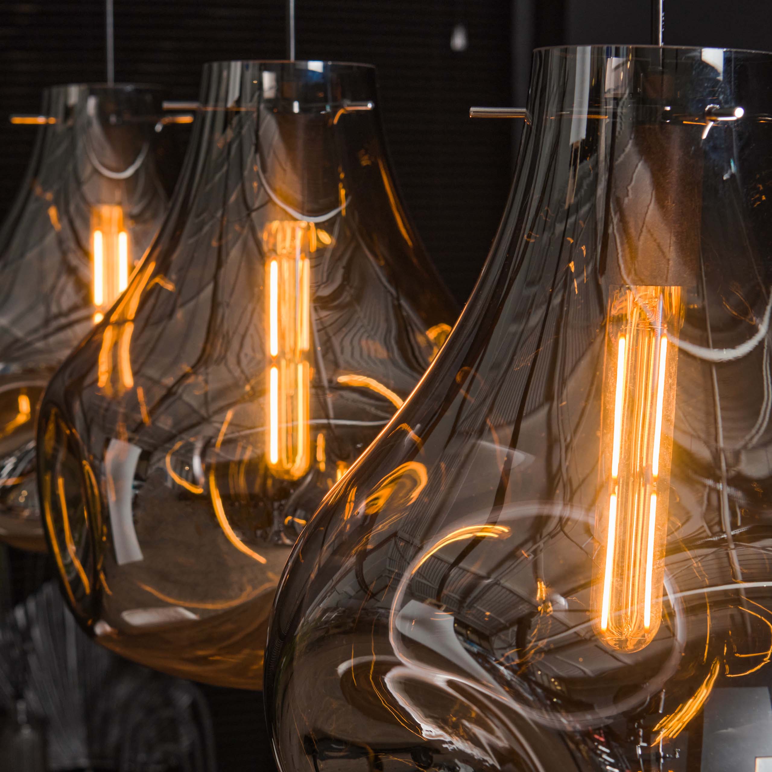Hanglamp „Castellio“ – 3 lampen met chroomafwerking en zwarte metalen armatuur