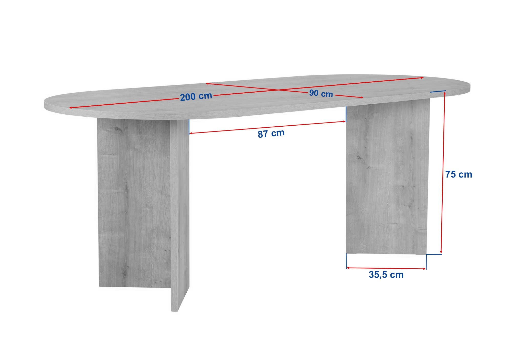 Eettafel Taverna - in steenlook of walnoot