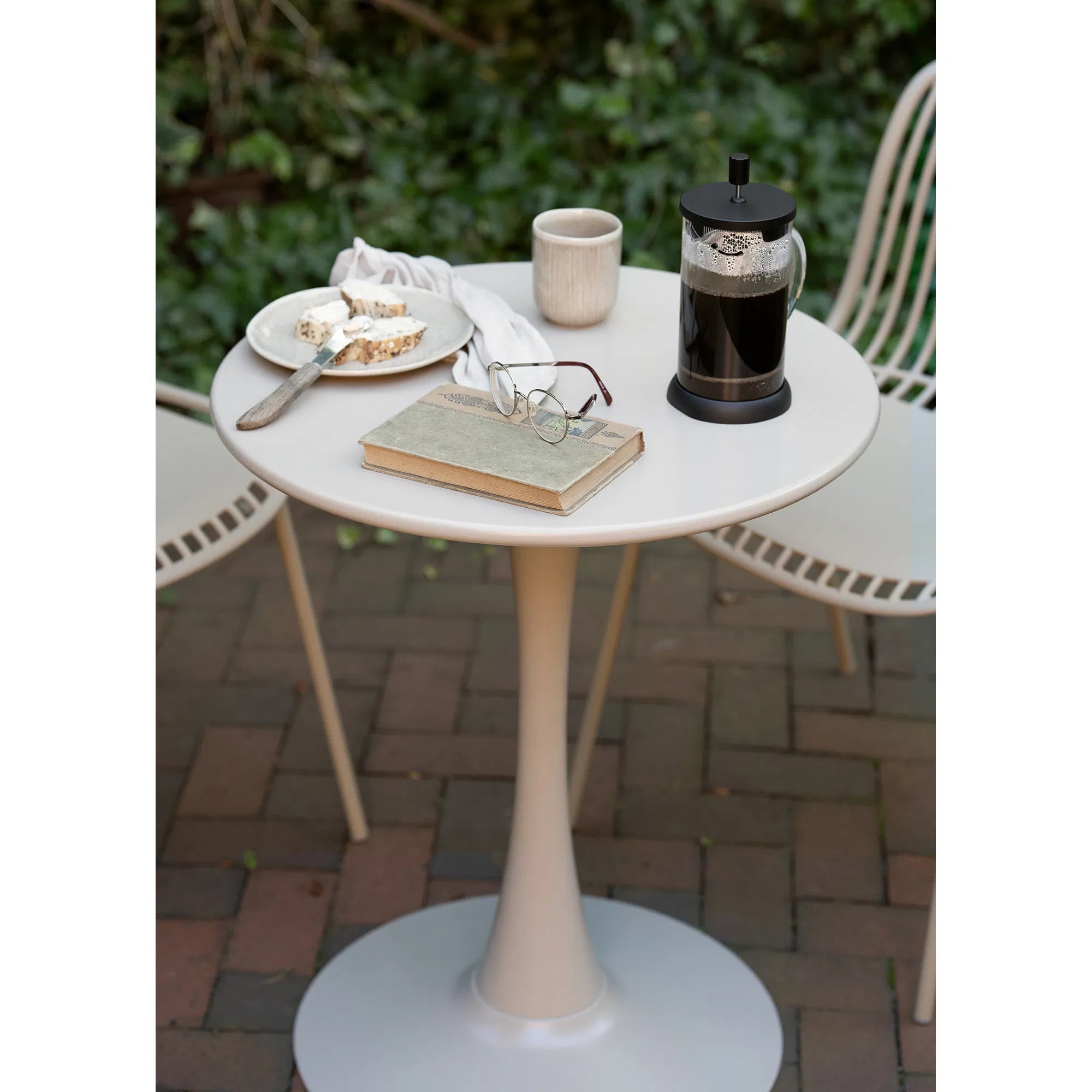 Tuin bijzettafel Serevina - modern ontwerp in Taupe