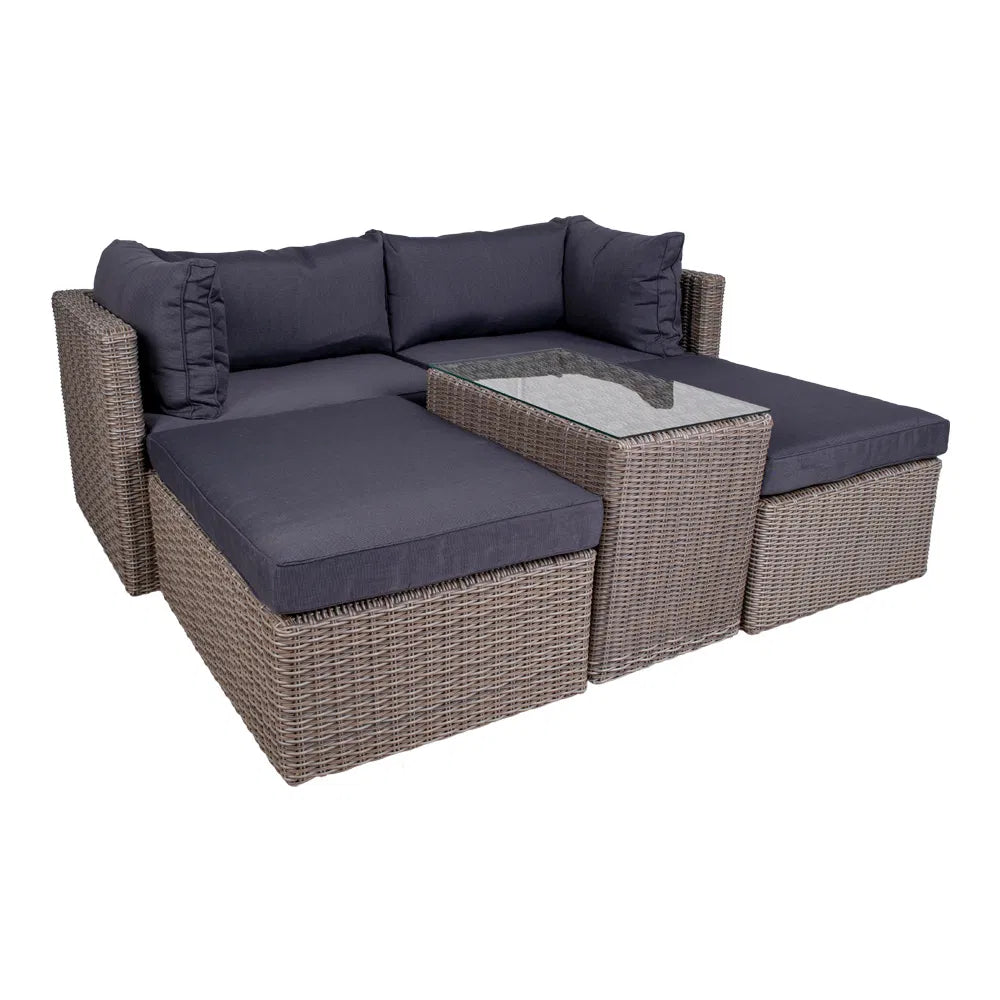 Tuin Lounge Set Livorno Grijs van Polyrattan