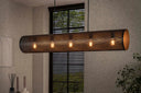 Hanglamp Nerissa - Met 5 lampen in horizontaal tube-mesh-design in Zwart