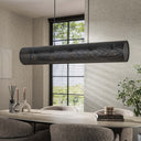 Hanglamp Nerissa - Met 5 lampen in horizontaal tube-mesh-design in Zwart