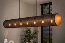 Hanglamp Valeria – Met 7 lampen in horizontaal tube-mesh-design in Zwart