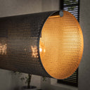 Hanglamp Valeria – Met 7 lampen in horizontaal tube-mesh-design in Zwart