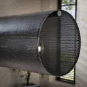 Hanglamp Valeria – Met 7 lampen in horizontaal tube-mesh-design in Zwart