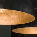 Hanglamp Elandra – 2 lampen met 60cm grote, koepelvormige lampenkappen in donkergrijs