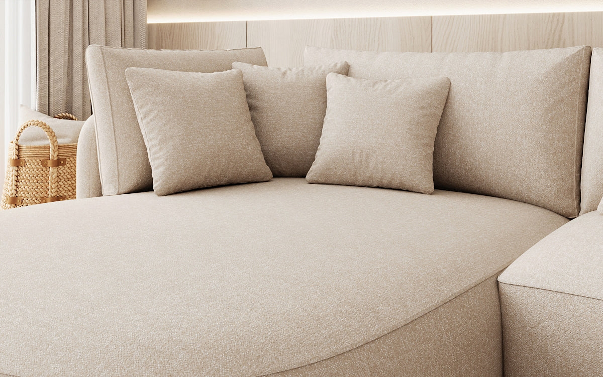Designer hoekbank Ando Mini in structuurstof